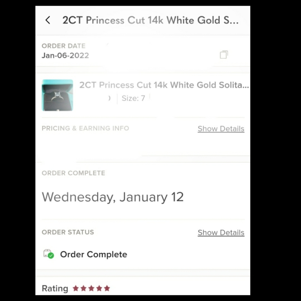 $950  2CT Princess Simulated Cut 14k White Gold Solitaire - Picture 7 of 7